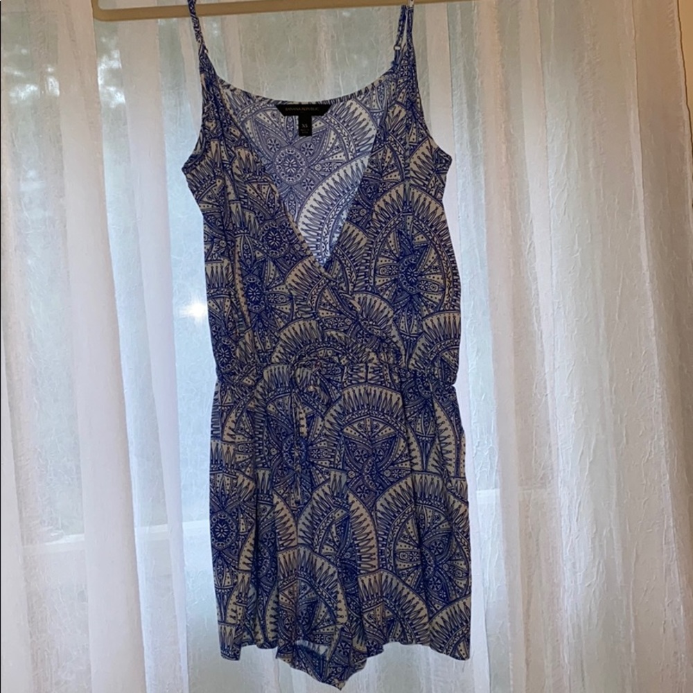 Banana Republic Blue/White Romper